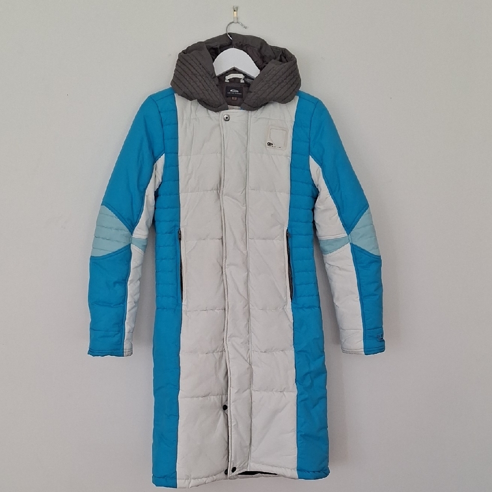 G-Star Raw Lake Hedley Gray, Blue & White Knee-length Jacket Size S